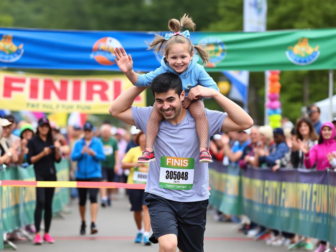 Finish line moment